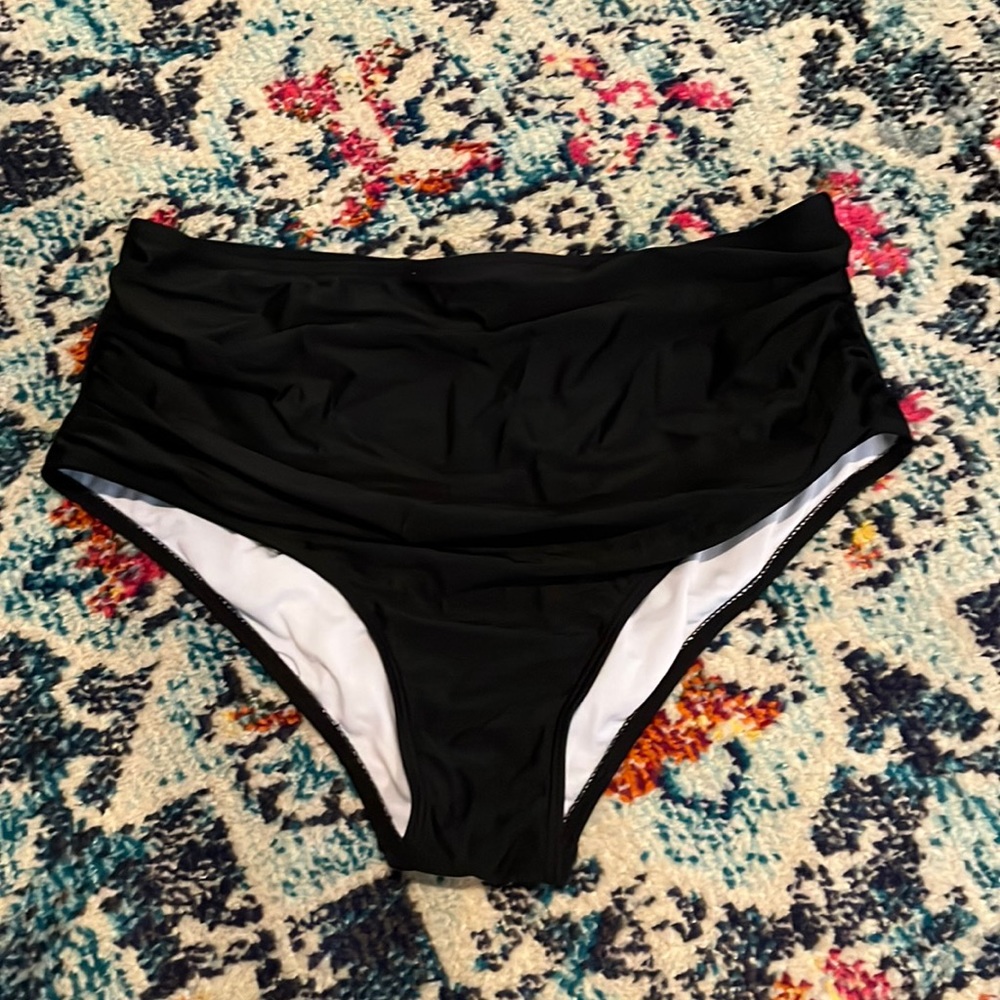 Black High Waisted Bathing Suit Bottoms